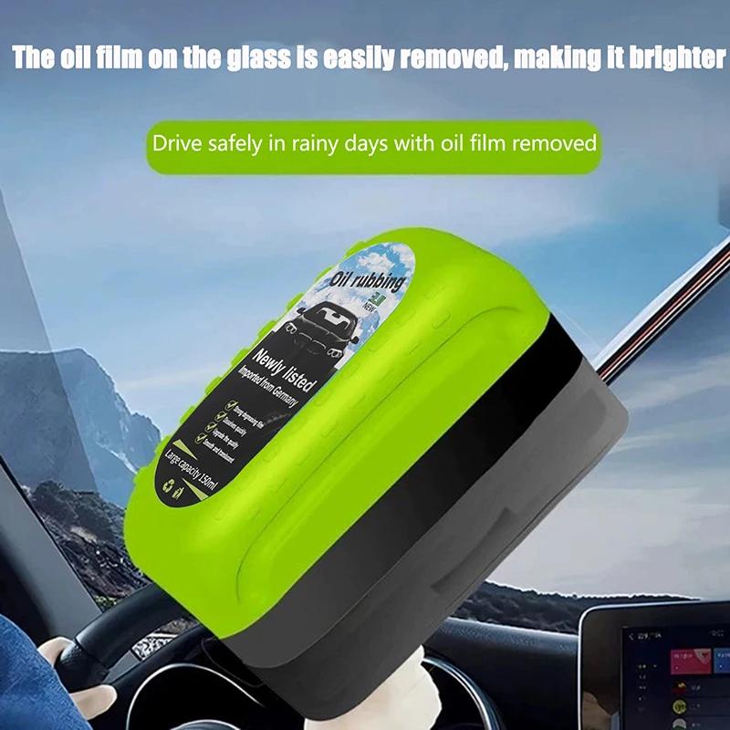 Brosse de nettoyage de Film d'huile de voiture automobile, revêtement de verre hydrophobe pour pare-brise, outil de nettoyage de Film d'huile efficace Portable de 150ml