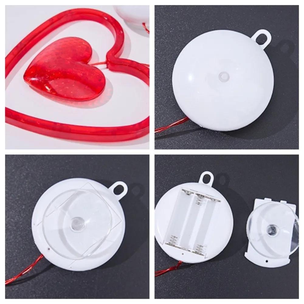 Guirlande lumineuse LED créative en forme de cœur, magnifique et romantique, pour la Saint-Valentin, couleur rose rouge