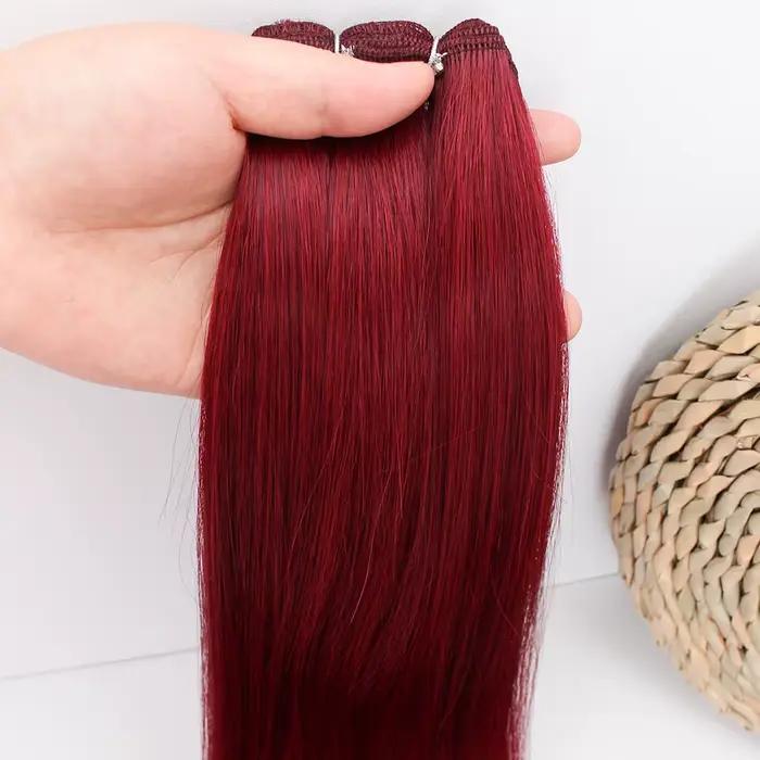 Bio cheveux raides paquets 26 "naturel doux résistant à la chaleur fibres synthétiques Extensions de