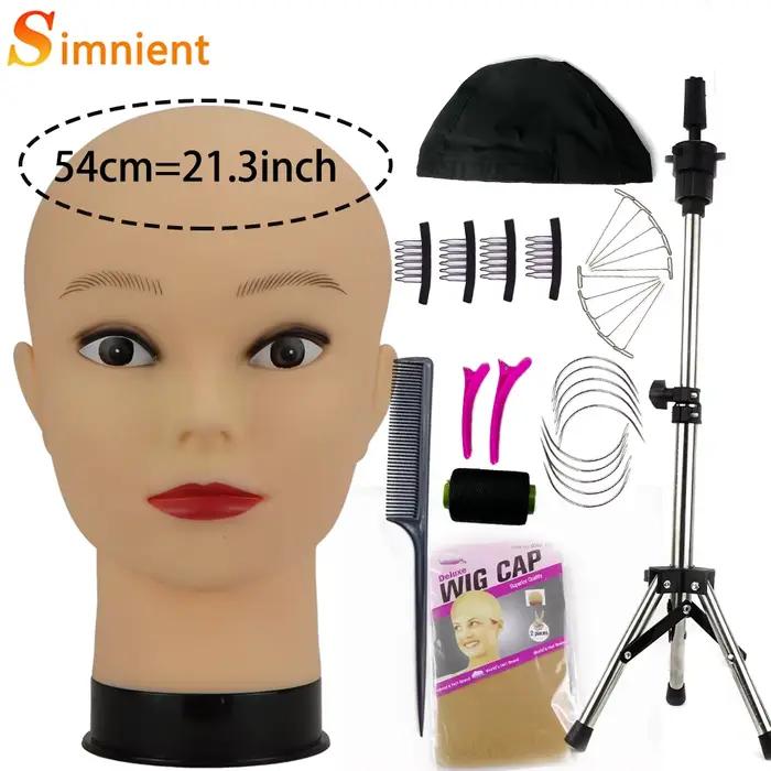 Tête de Mannequin avec trépied pour la fabrication de perruque, chapeau, lunettes, affichage de masq
