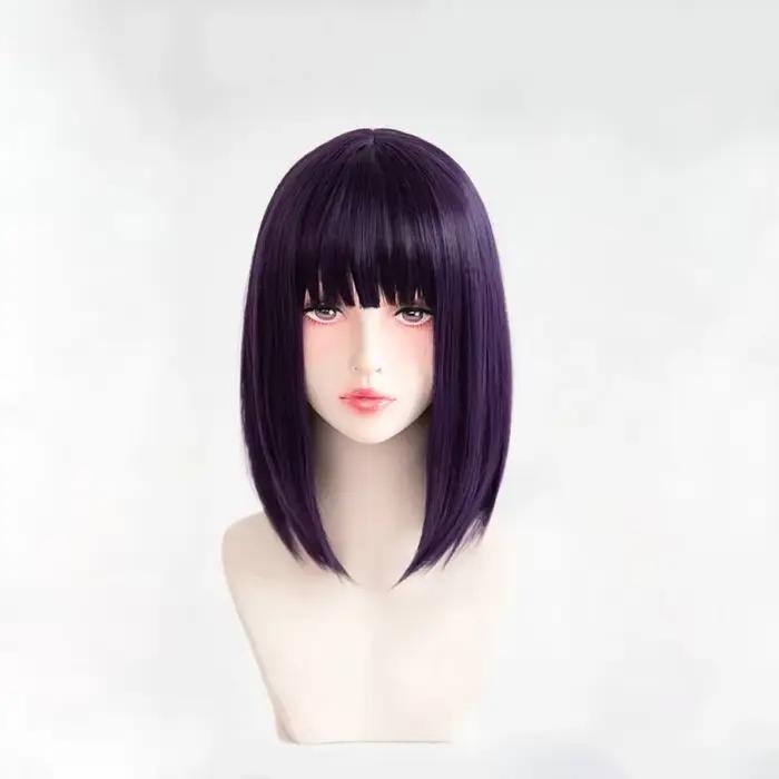 Perruque de Cosplay synthétique courte violette, perruque de dessin animé Darling Marin Kitagawa Kur