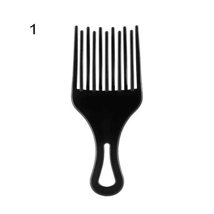 Peigne à dents larges antistatique en plastique pour cheveux bouclés, afro et coiffures crépues – Ou