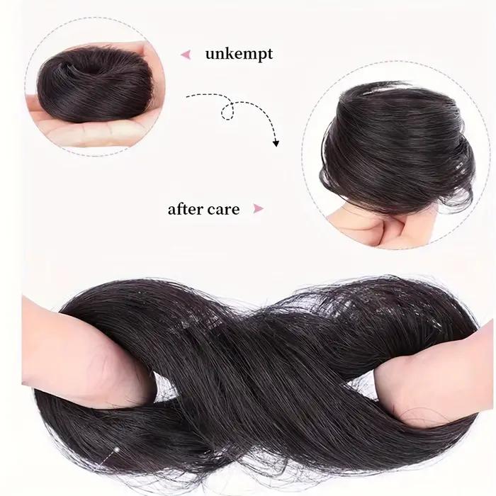 Chignon synthétique élastique en caoutchouc, faux cheveux, Extension de queue de cheveux, queue de c