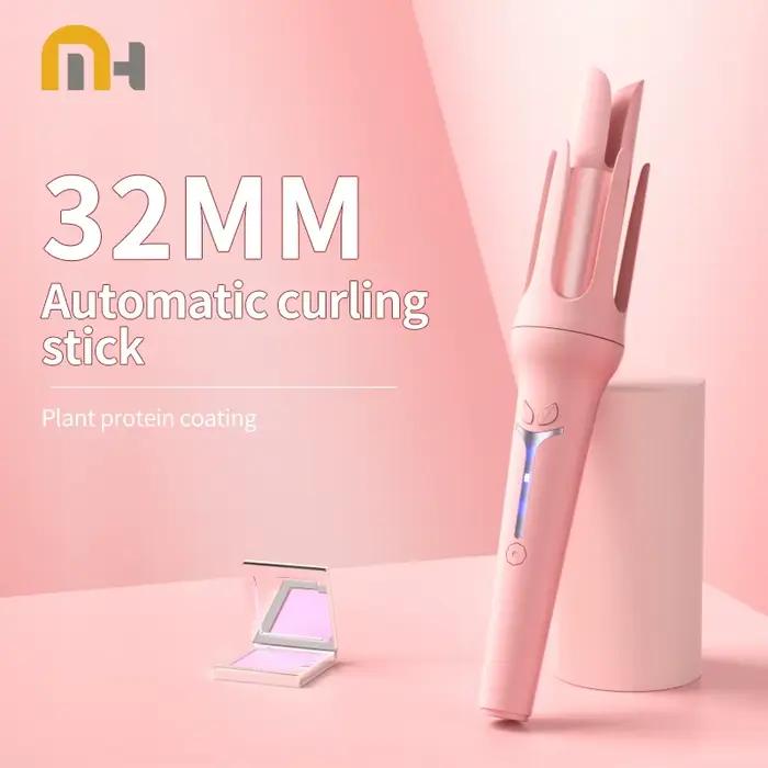 Fer à friser automatique, bigoudi en céramique anionique, chauffage rapide réglable à 4 vitesses, ou