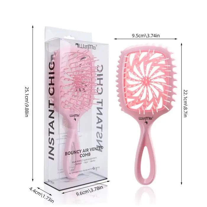 WANMEI Brosse à cheveux démêlante - Sans effort sans enchevêtrement - idéale pour les bouclés nature