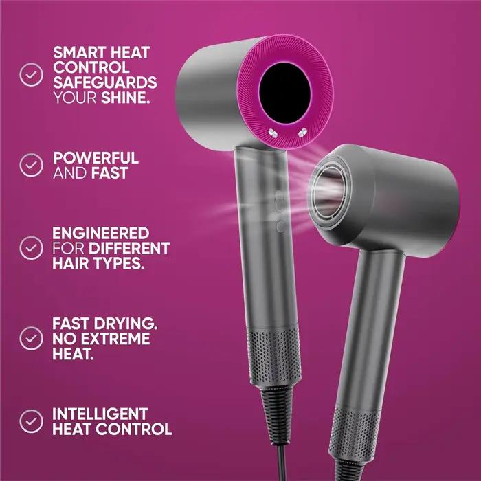 Sèche-cheveux professionnel 5 en 1, avec fonctionnalité d'air chaud et froid – Outil de coiffure lég