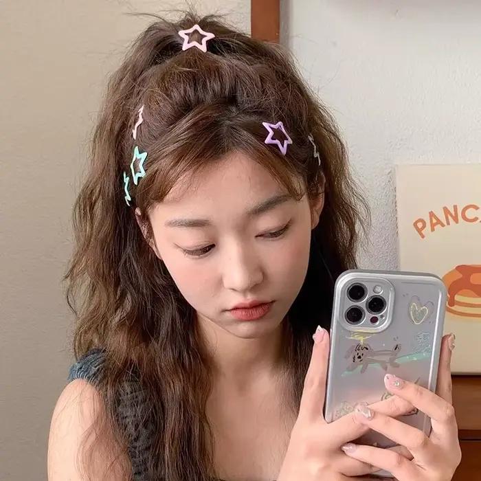 Pinces à cheveux étoiles colorées BB pour filles, 20 pièces, jolies épingles à cheveux décoratives,