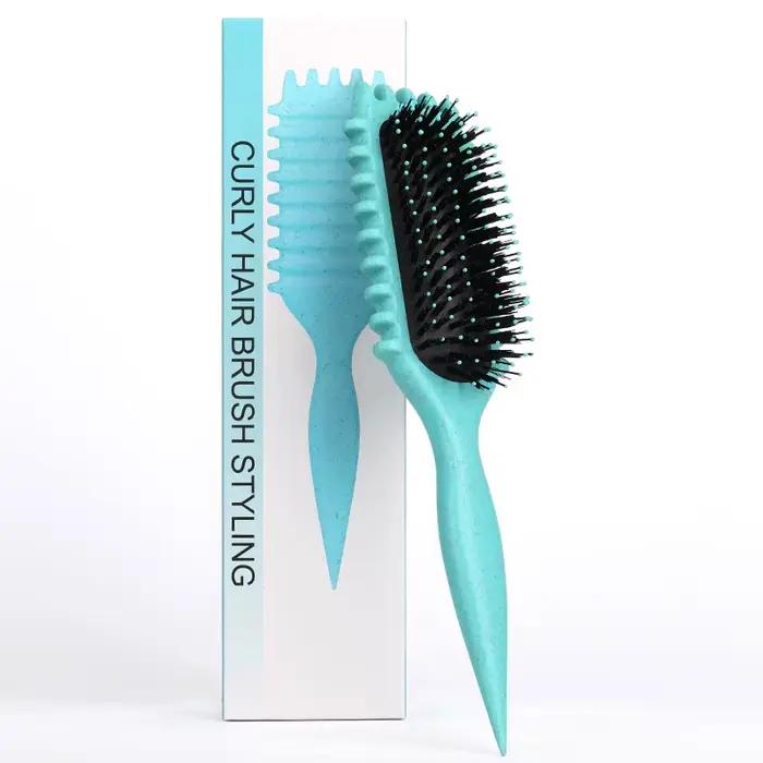 Brosse Coiffante pour Cheveux Bouclés – Brosse à Boucles pour Hommes et Femmes – Outil de Peignage e