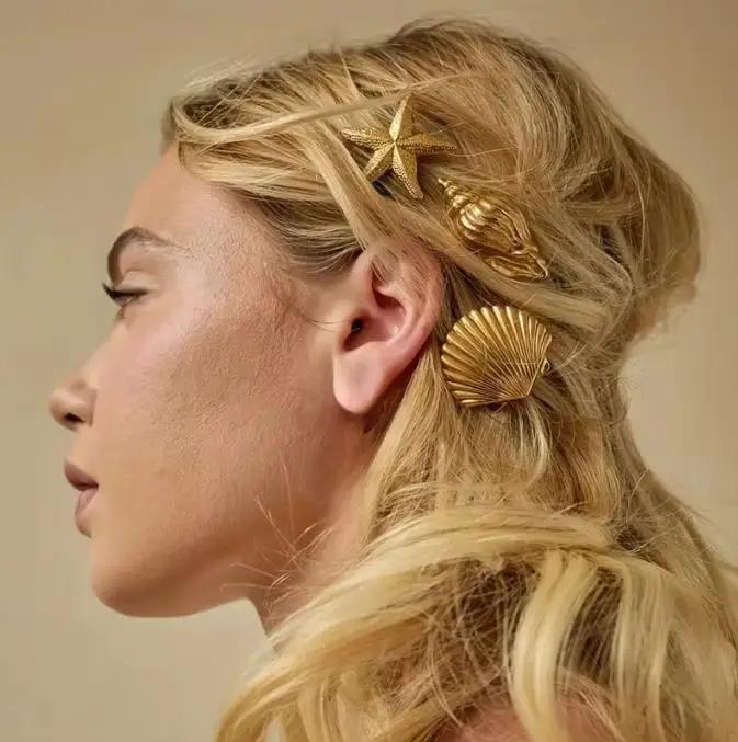 Pince à cheveux en bec de canard pour femmes, nouvelle mode européenne et américaine, coquille d'éto