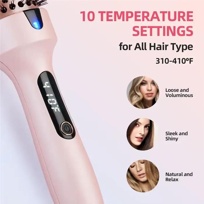 YANA35R brosse thermique brosse à friser, brosse ronde thermique chauffée ionique négative pour Look