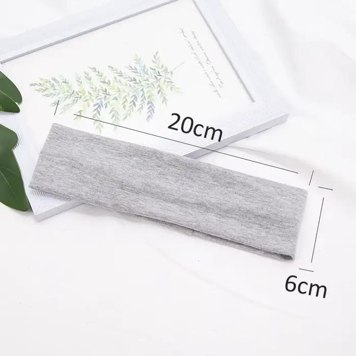 Bandeau élastique en coton, bandeaux à la mode pour femmes et hommes, solide, course à pied, Fitness
