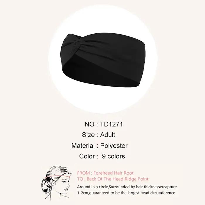 Femmes croix couleur unie bandes de cheveux filles mode imprimé léopard élastique tricoté bandeaux V