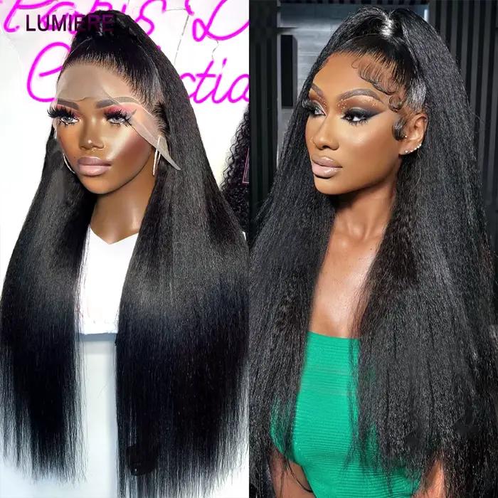 Crépus Yaki droit paquet de cheveux humains 100% vierge non transformé Jerry bouclés Extension de ch