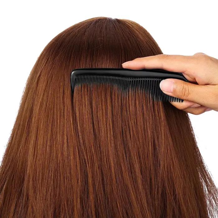 Peigne de coiffure noir 5 pièces, peigne à cheveux à dents fines, peigne résistant à la chaleur, pei