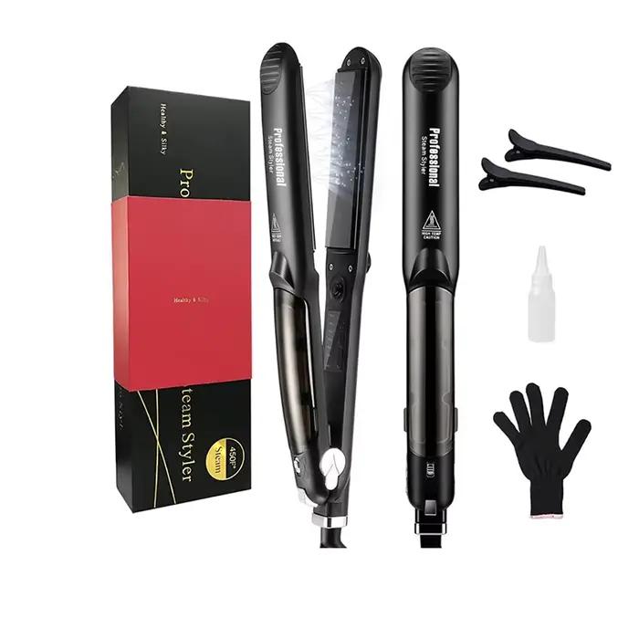 Lisseur à vapeur en céramique, fer plat à vapeur, support de plaque de vapeur, fer à cheveux secs, o