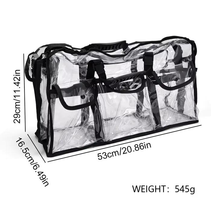 Sac de voyage transparent et étanche pour salon de coiffure, maquillage, outils de bain, accessoires