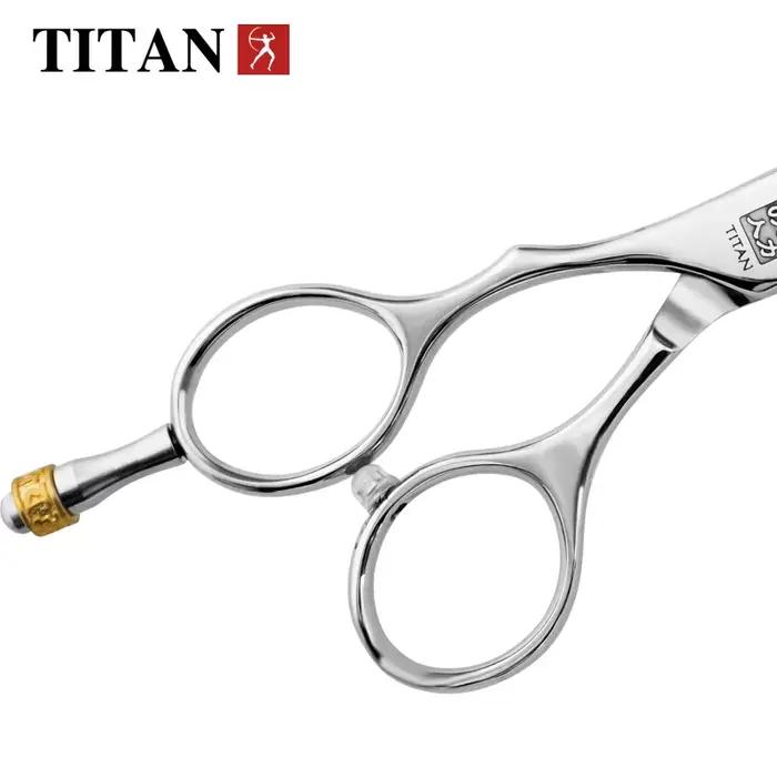 TITAN professionnel barbier coupe poignée gauche ciseaux à cheveux coupe et amincissement cisaille 6