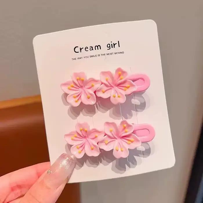 Épingles à cheveux lapin chocolat fraise, 4 pièces, Design de dessin animé mignon, accessoires pour