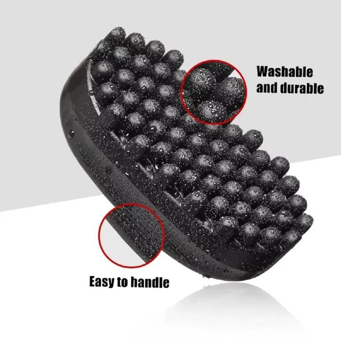 Brosse à cheveux torsadée magique en silicone – Peigne coiffant unisexe portable, facile à nettoyer