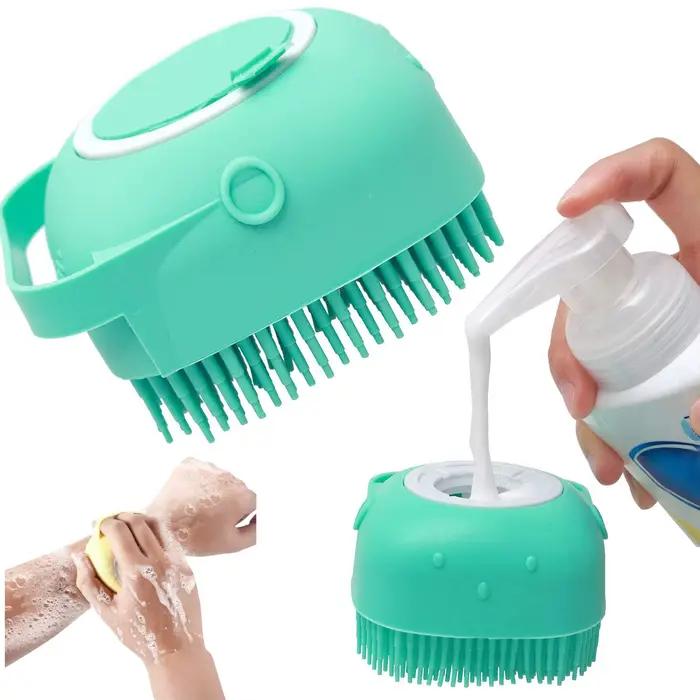 Brosse de bain en Silicone pour shampoing, peigne de Massage, brosse de toilettage, accessoires de b