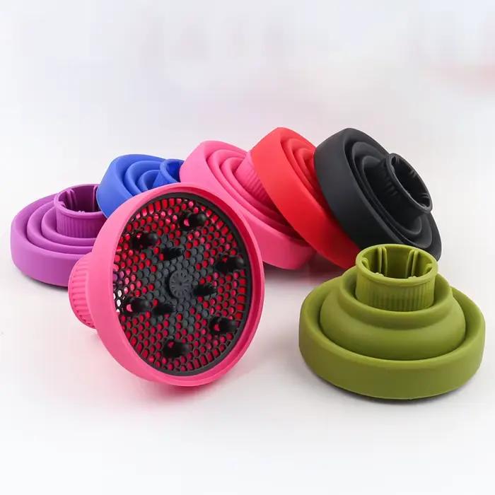Couvercle de diffuseur de sèche-cheveux en silicone, pliable, résistant à la chaleur, accessoires de