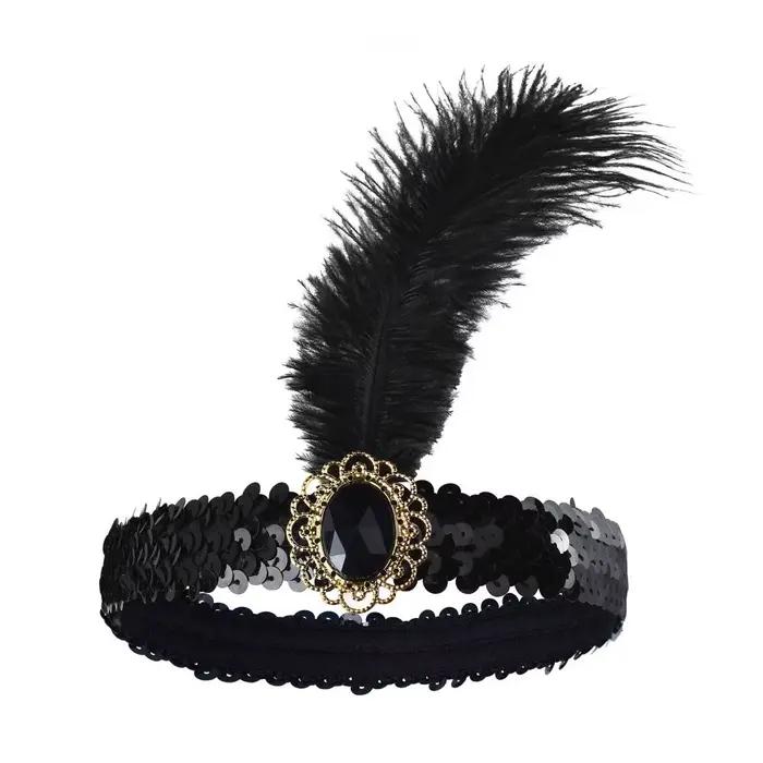 Bandeau de cheveux en plumes avec pompon en diamant, robe cosplay, vêtements de sauna, maquillage no
