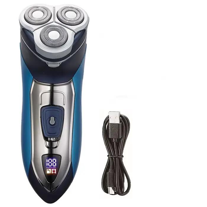 Rasoir électrique 2 en 1 pour homme avec tête flottante 3D | Chargeur Type-C, IPX6, Utilisation hu