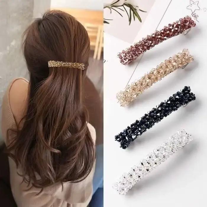 Pinces à cheveux de printemps en cristal, épingles, perles faites à la main, Barrettes pour femmes e