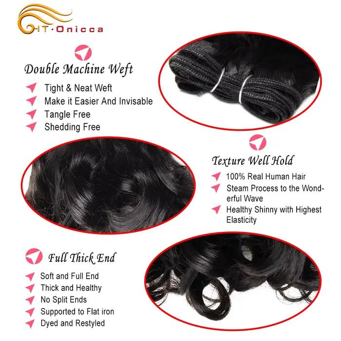 Tissage en lot brésilien bouclé ombré, boucles Opran rebondissantes, extensions de cheveux courts, 8