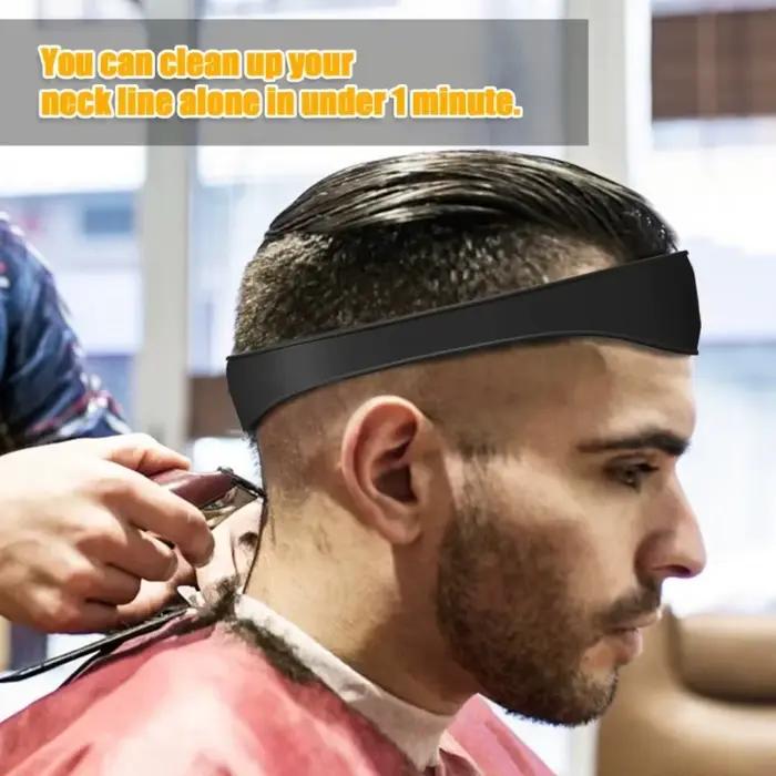 Bande de sauna incurvée en silicone pour la coupe des cheveux à la maison, modèle de rasage, guide d