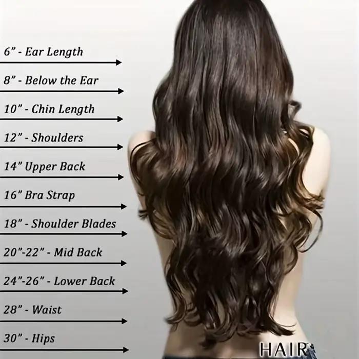 Extensions capillaires synthétiques longues ondulées en forme de U, Extensions capillaires à Clip de