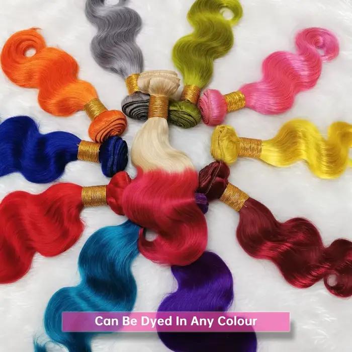 Extensions de cheveux humains Remy 613 blond miel, 30-40 pouces, double trame, ondulés, style péruvi