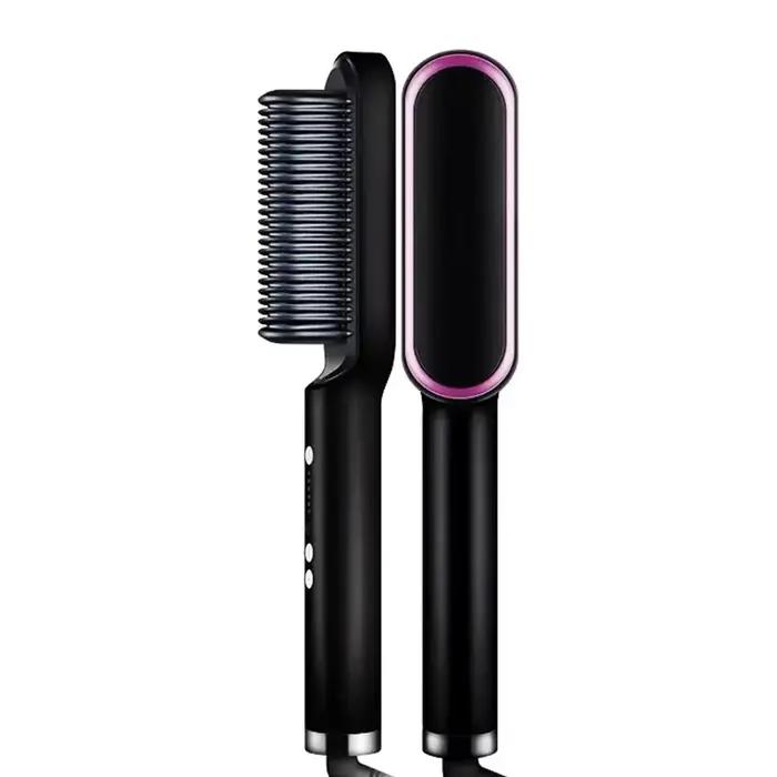 Soins personnels multifonctionnel coiffure brosse fer à lisser professionnel rapide chauffé électriq