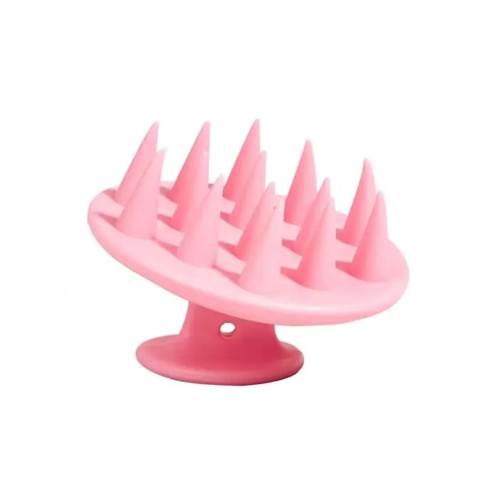Brosse de Massage de tête en Silicone Portable, brosse de nettoyage en profondeur du cuir chevelu et