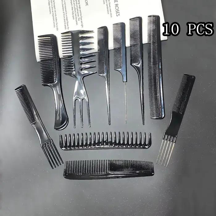 Ensemble de peignes de coiffure 10 pièces, ensemble de peignes de coiffure, peigne de styliste antis