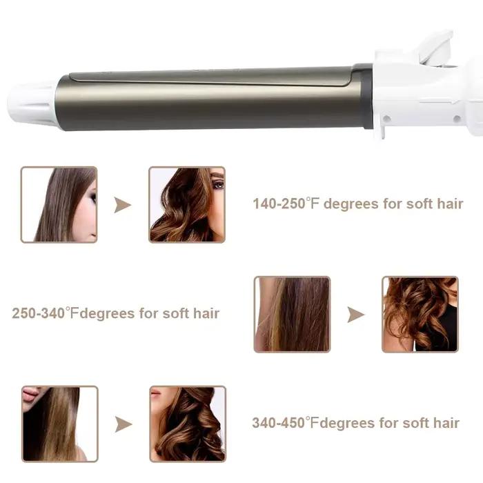 USHOW professionnel en céramique bigoudi fer à friser rouleau boucles baguette Waver mode outil de c