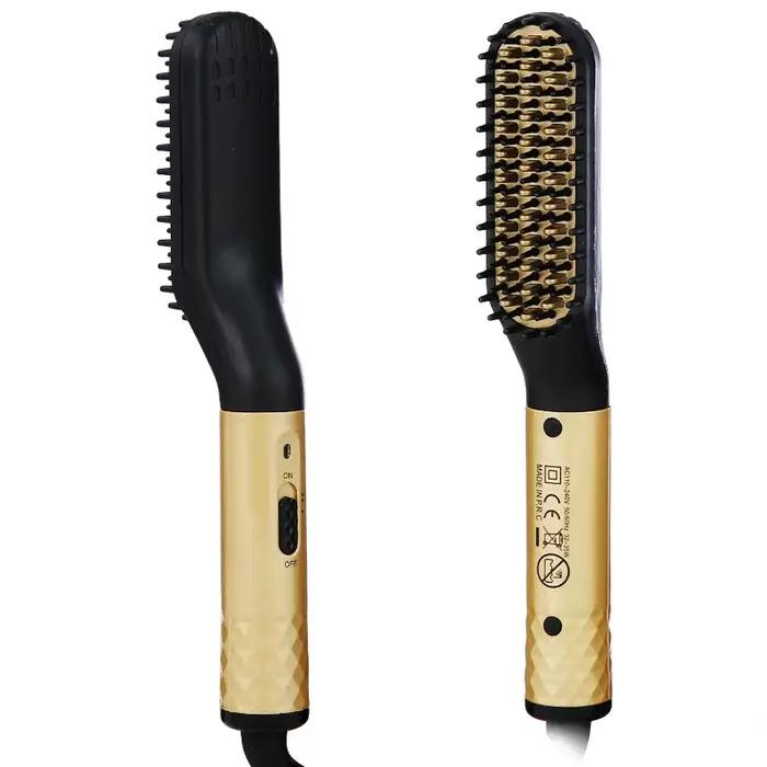 Peigne lisseur électrique adapté aux hommes et aux femmes. Peigne chauffant à ions négatifs.