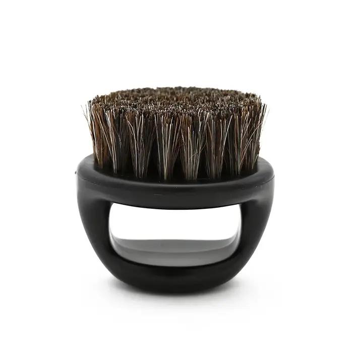 Brosse anti-poussière pour coiffeur professionnel, anneau en poils de sanglier antistatique, peigne