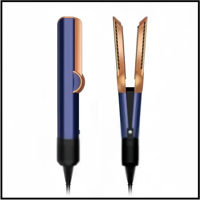 Sèche-cheveux et lisseur ionique 2-en-1 - compact et léger, offrant un coiffage rapide. Convient à l