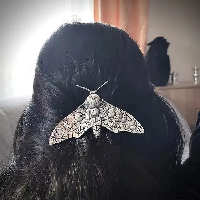 Pince à cheveux gothique Vintage, décor de papillon, épingle à cheveux, accessoires pour décoration