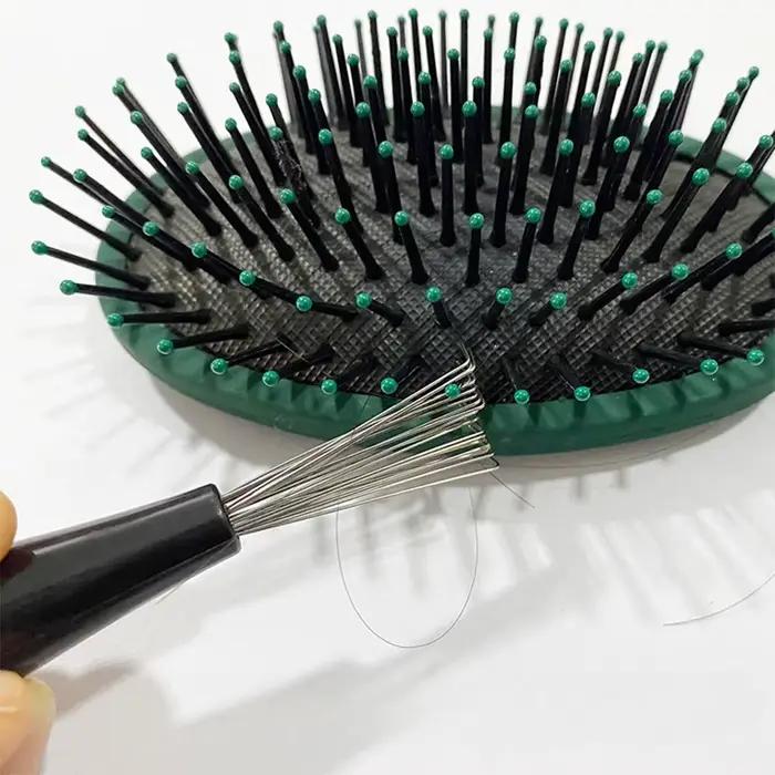 Peigne à poignée en plastique, brosse à cheveux, nettoyant, outil à main multifonctionnel, brosse po