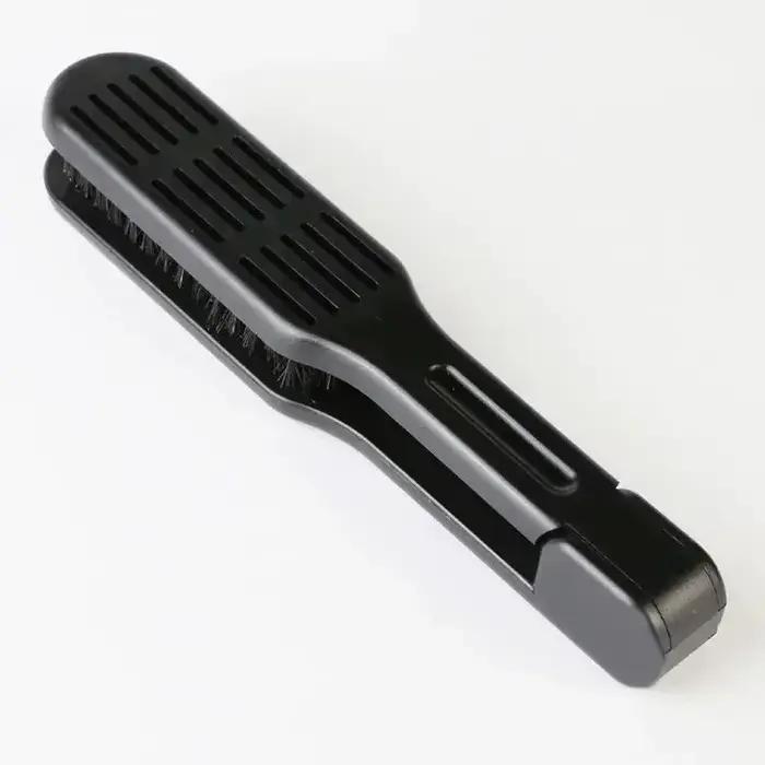 Lisseur de coiffure professionnel, brosse à cheveux en Nylon, Double brosse, peigne en forme de V, p