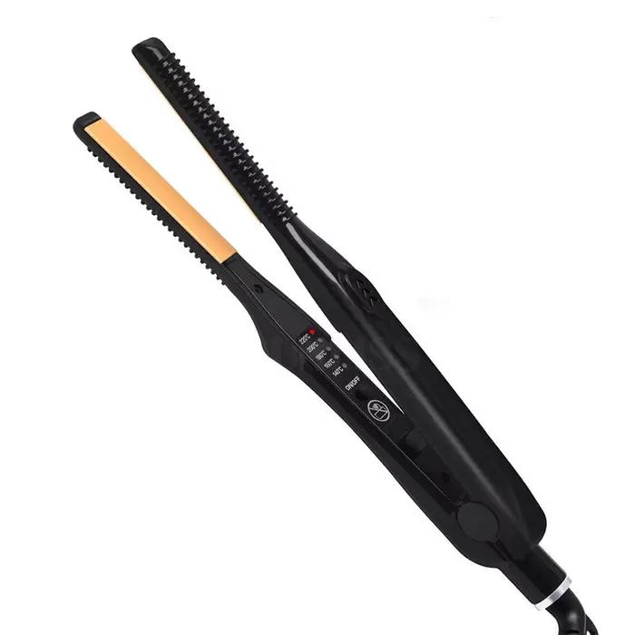 Fer plat professionnel en céramique 2 en 1, lisseur de cheveux, cheveux courts, crayon moelleux, big