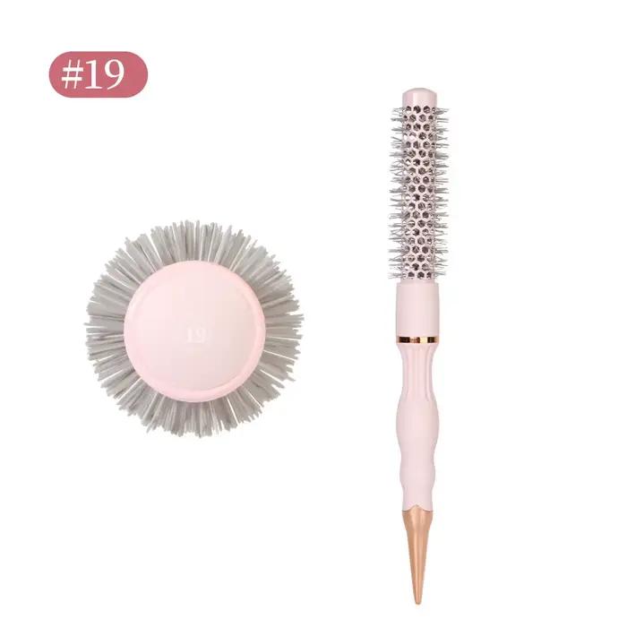 Brosse Soufflante Ronde Professionnelle pour Cheveux Bouclés, Peigne Cylindrique Chauffant Adapté au