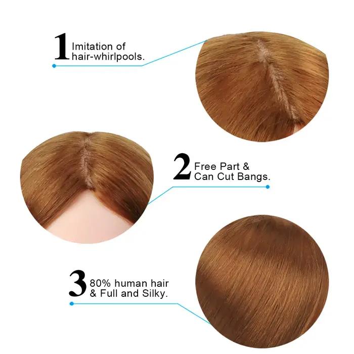 80% vrais cheveux poupée tête pour coiffures Mannequin tête cheveux formation tête tresse coiffure p