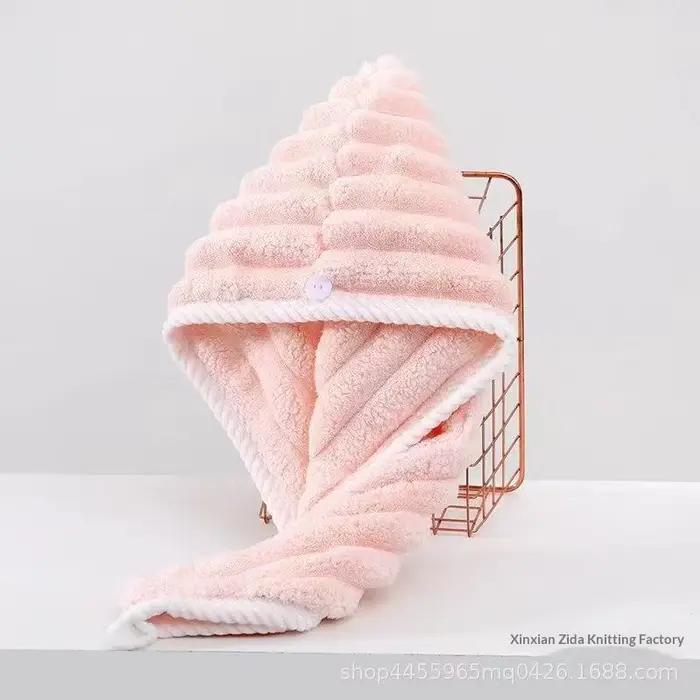 Bonnet pour cheveux secs pour femmes, foulard épaissi et super absorbant pour essuyer les cheveux, b