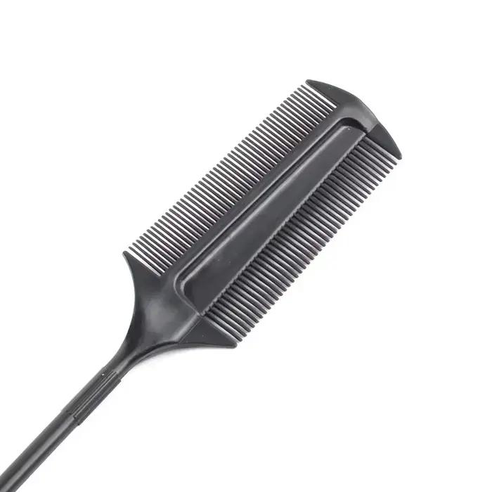Peigne de teinture double face pour coiffure professionnelle, brosse de teinture pour cheveux en nyl