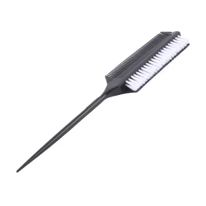 Peigne de teinture double face pour coiffure professionnelle, brosse de teinture pour cheveux en nyl