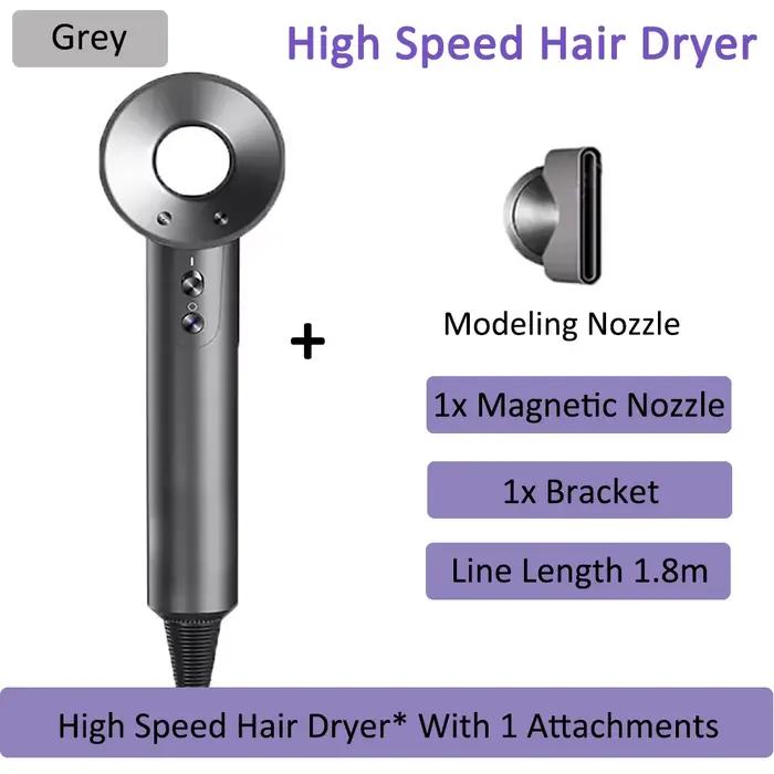 Sèche-cheveux professionnel 7-en-1 High Wind Home à ions négatifs, 220V, 1600W, puissant, pour soins