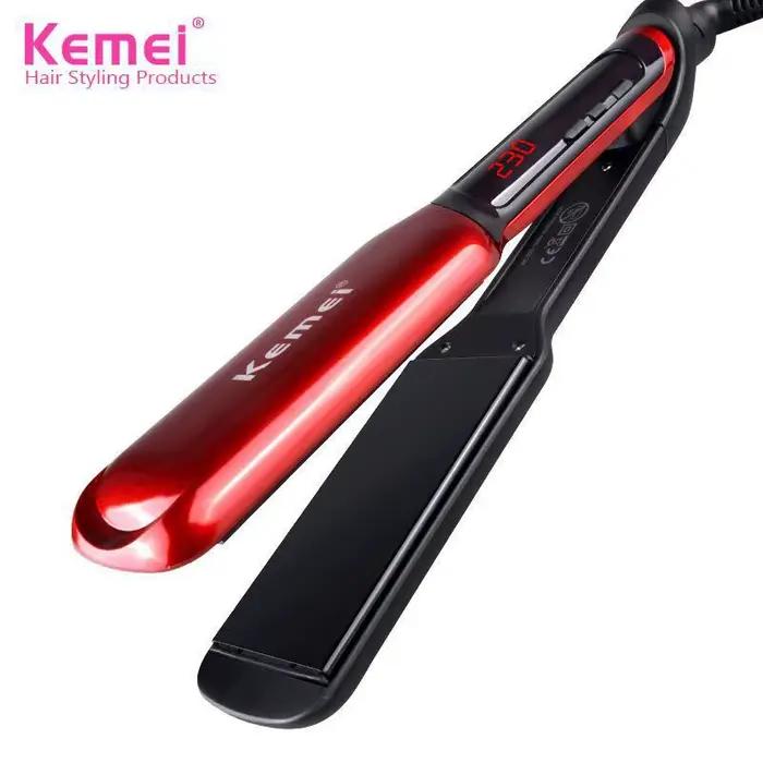 Lisseur professionnel KM-9620 multi-styles, outil de coiffure de qualité salon pour des coiffures pa